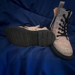 Target Pink Floral Lace-Up Shoes